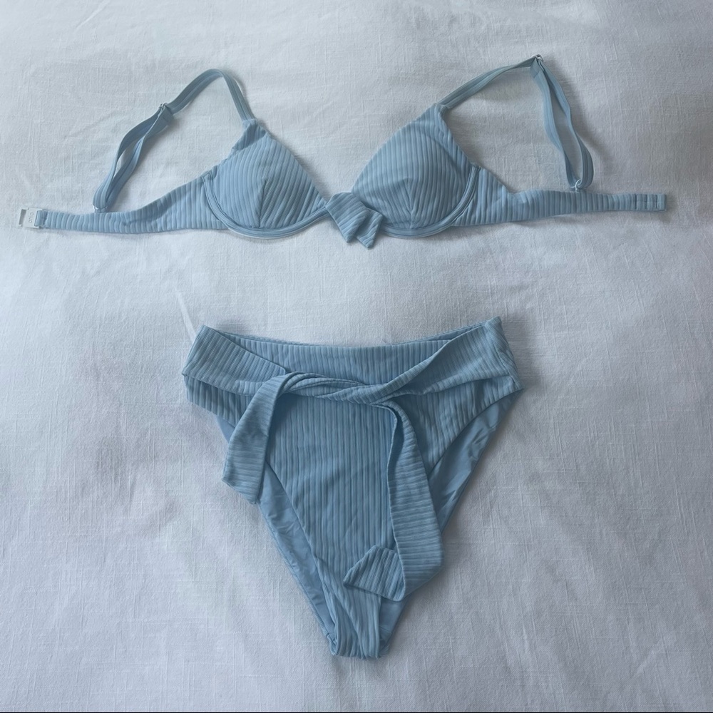 Onia Anna Tie Top & Anais Tie Bottom - Blue Bell
